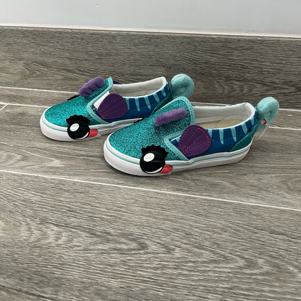 Never Worn Vans Blue and Purple Slip-On Seahorse Sneakers
